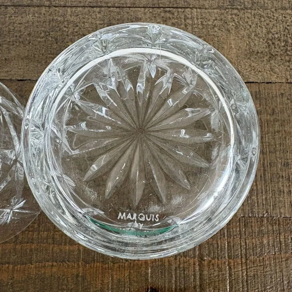 Waterford‎ Crystal Marquis Double Old Fashioned Glass Set of 2 Glasses Sparkle